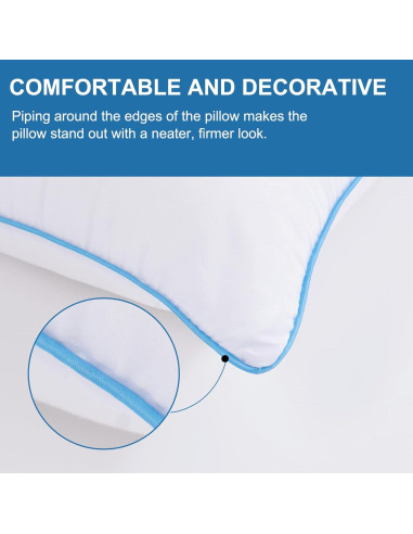 Almohadas Uniqwamer Estándar 4 Piezas Relleno Suave Transpirable