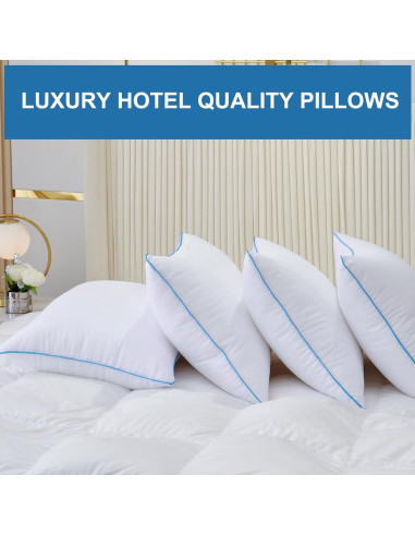 Almohadas Uniqwamer Estándar 4 Piezas Relleno Suave Transpirable