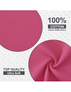 Kitinjoy Paños de Cocina 100% Algodón 6 Piezas 30x30 cm Rosa 2