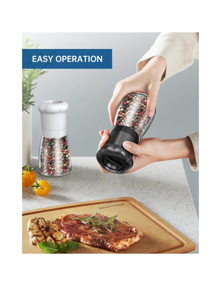 Juego de Molinillos de Sal y Pimienta CIRCLE JOY 180ml Manual