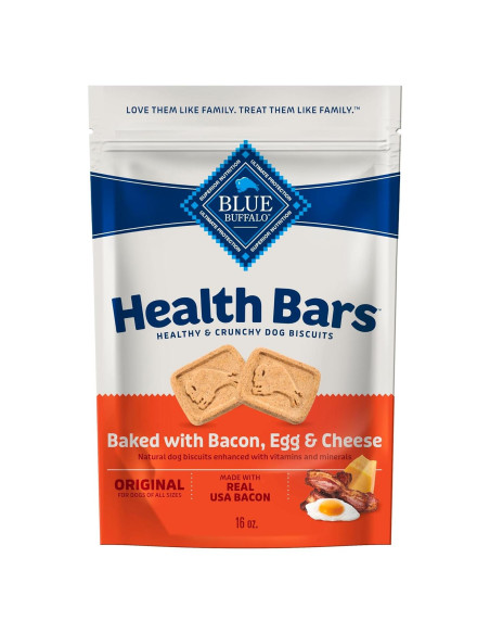 Galletas Crujientes para Perros Blue Buffalo 453.6 g Tocino Huevo Queso