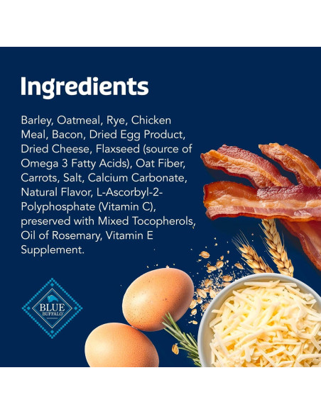 Galletas Crujientes para Perros Blue Buffalo 453.6 g Tocino Huevo Queso