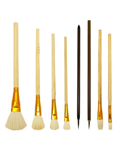 Juego de 8 Pinceles de Cerámica Tubaobei para Acuarela