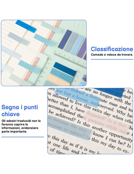 1200 Pestañas Adhesivas LEEGAWU - 30 Colores Escriturables