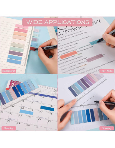 1200 Pestañas Adhesivas LEEGAWU - 30 Colores Escriturables