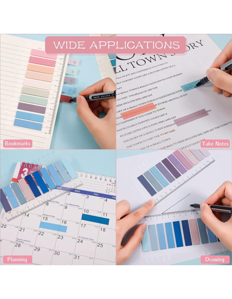 1200 Pestañas Adhesivas LEEGAWU - 30 Colores Escriturables