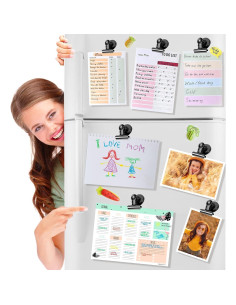 Clips Magnéticos VNDUEEY 22 Piezas Negros para Pizarra y Oficina 2