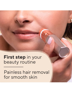 Removedor de Vello Facial Flawless Rosa Dorado con LED 2