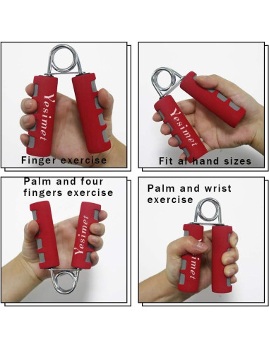 Juego de 2 Agarradores de Mano YESIMET - Fortalecedor de Agarre