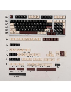 Juego de Teclas Mintcaps Roma Negro 173 Teclas Cherry MX 2