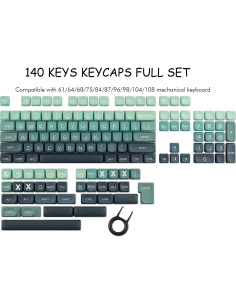 Conjunto de Teclas PBT 140 JOMKIZ MOA Verde para Teclados Mecánicos 2