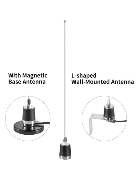 Antena de Montaje Magnético NMO Eifagur 2m 70cm UHF VHF