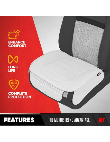 Cubiertas de Asiento Delantero Motor Trend Blancas - Juego de 2
