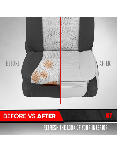 Cubiertas de Asiento Delantero Motor Trend Blancas - Juego de 2