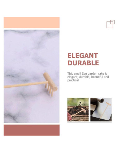 Juego de Rastrillos Zen de Bambú YARNOW 36 Pcs Miniatura