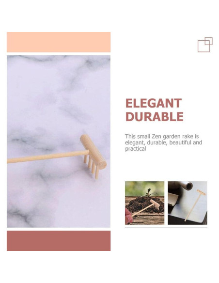 Juego de Rastrillos Zen de Bambú YARNOW 36 Pcs Miniatura