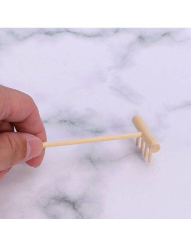 Juego de Rastrillos Zen de Bambú YARNOW 36 Pcs Miniatura