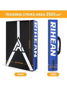 Almohadilla de Patada RIHEAN 24x16in Azul para Artes Marciales 2