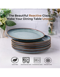 Juego de Platos AmorArc de Cerámica 6 Piezas 21.5 cm 2