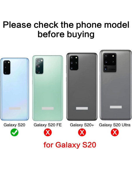 2 Piezas Cristal de Lente de Cámara ASDAWN para Galaxy S20