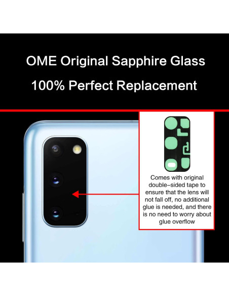 2 Piezas Cristal de Lente de Cámara ASDAWN para Galaxy S20