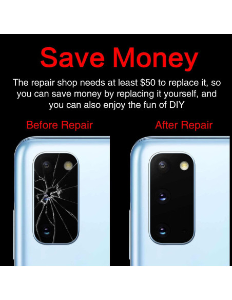2 Piezas Cristal de Lente de Cámara ASDAWN para Galaxy S20