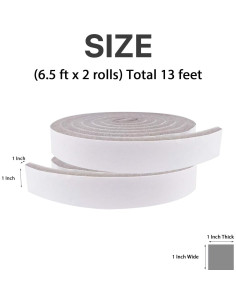 Cinta de Espuma Aislante Futuwi 2 Rollos 3.96m Gris 2