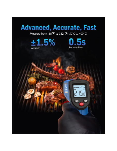 Termómetro Infrarrojo Benetech GM321 Sin Contacto -50C a 400C