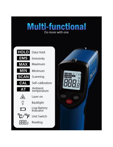 Termómetro Infrarrojo Benetech GM321 Sin Contacto -50C a 400C