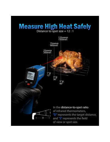 Termómetro Infrarrojo Benetech GM321 Sin Contacto -50C a 400C