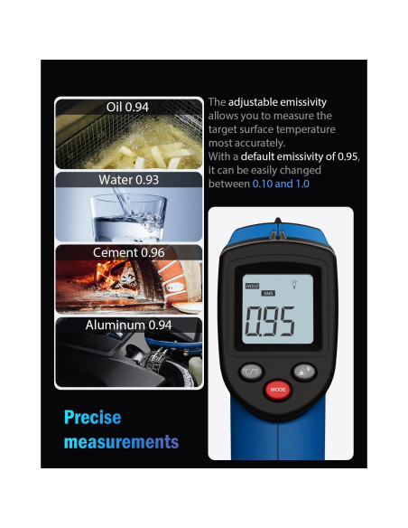 Termómetro Infrarrojo Benetech GM321 Sin Contacto -50C a 400C