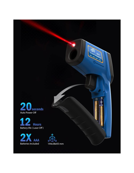 Termómetro Infrarrojo Benetech GM321 Sin Contacto -50C a 400C