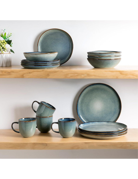 Juego de Platos AmorArc de Cerámica 6 Piezas 21.5 cm