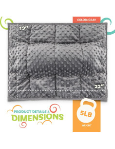 Manta con peso Kidaddle 2.27kg Gris 48x56 cm para Niños 2