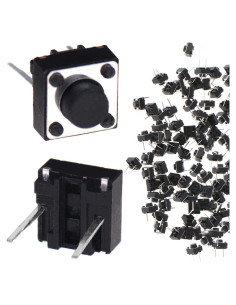 Interruptor Táctil 2Pin DAOKAI 6x6x5mm 100PCS Momentáneo