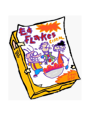 Adhesivo Parachoques Ed Flakes Cereal - Vinilo Impermeable 12.7 cm