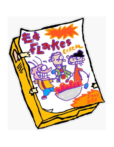 Adhesivo Parachoques Ed Flakes Cereal - Vinilo Impermeable 12.7 cm