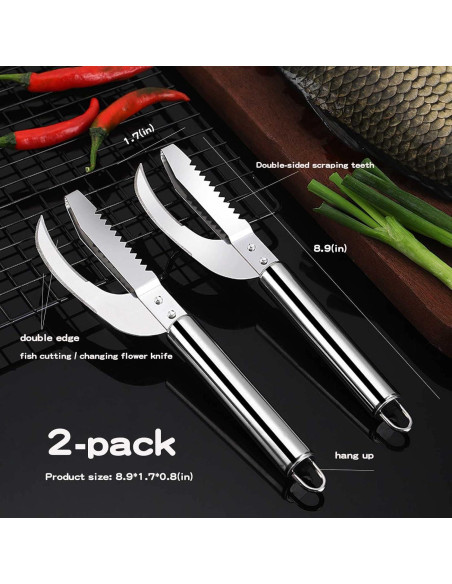 Removedor de escamas de pescado HENWAFX 3 en 1 acero inoxidable