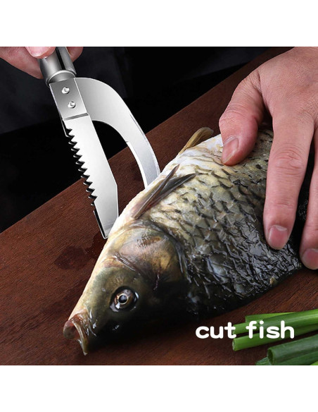 Removedor de escamas de pescado HENWAFX 3 en 1 acero inoxidable