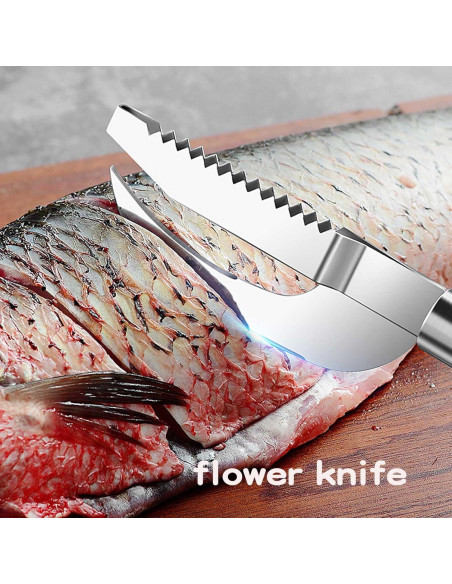 Removedor de escamas de pescado HENWAFX 3 en 1 acero inoxidable