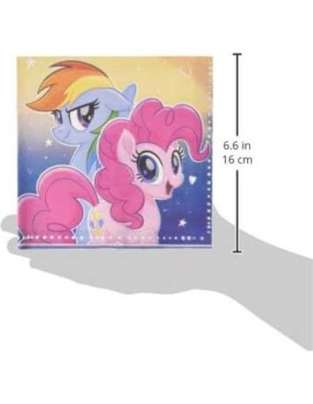 Servilletas de Papel My Little Pony - 16 Pcs 16.5x16.5 cm