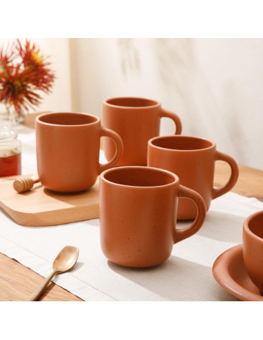 Juego de Tazas de Cerámica Bloomhouse 4 Piezas 532ml