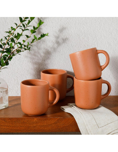 Juego de Tazas de Cerámica Bloomhouse 4 Piezas 532ml