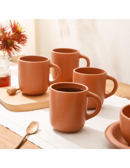 Juego de Tazas de Cerámica Bloomhouse 4 Piezas 532ml