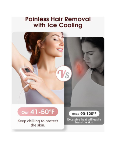 Depiladora Láser IPL LYSMOSKI Oro Rosa, Indolora y Rápida