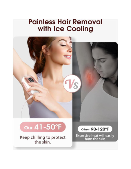 Depiladora Láser IPL LYSMOSKI Oro Rosa, Indolora y Rápida