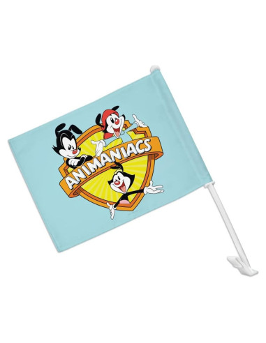 Bandera Animaniacs con Clip para Ventana y Polo 48cm