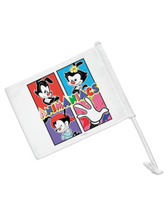 Bandera de Carro Animaniacs con Poste de Plástico 48cm