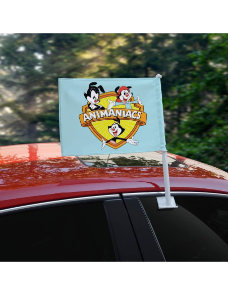 Bandera Animaniacs con Clip para Ventana y Polo 48cm