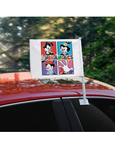 Bandera de Carro Animaniacs con Poste de Plástico 48cm 2